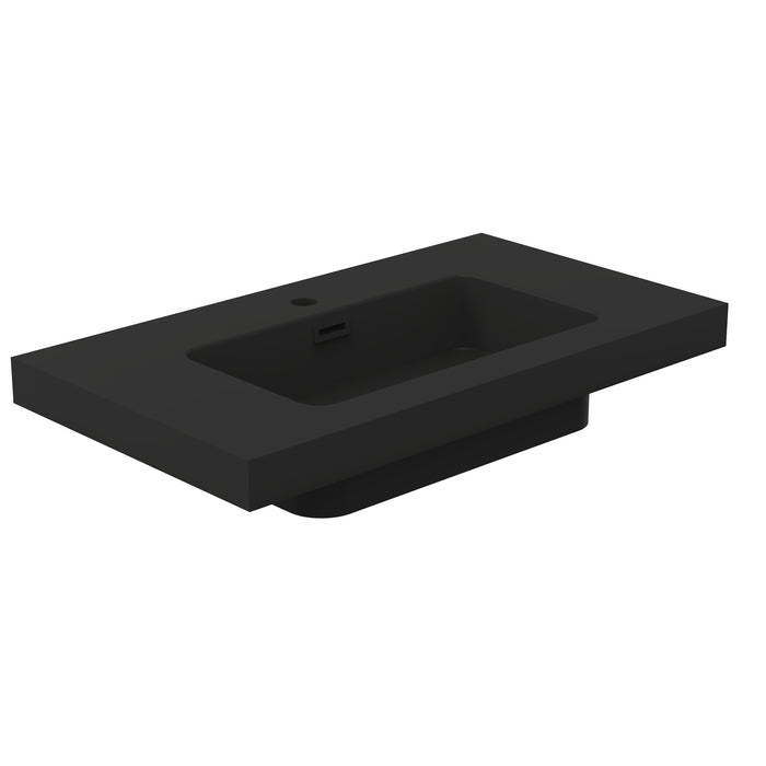 Monocolor Matt Black Resin Basin 800mm