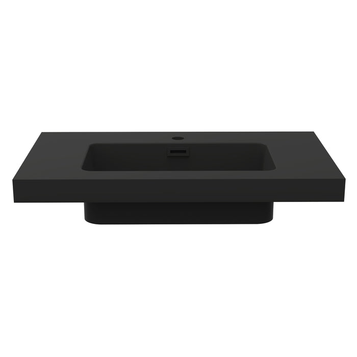 Monocolor Matt Black Resin Basin 800mm