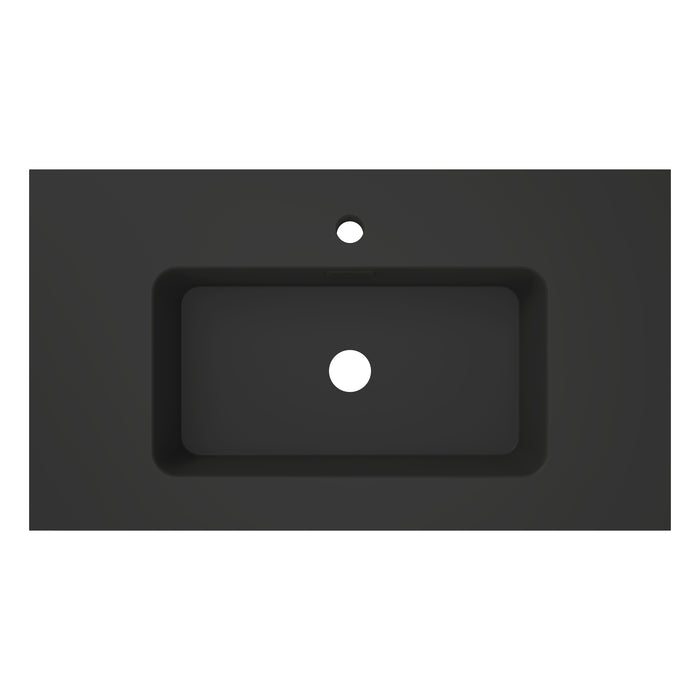 Monocolor Matt Black Resin Basin 800mm
