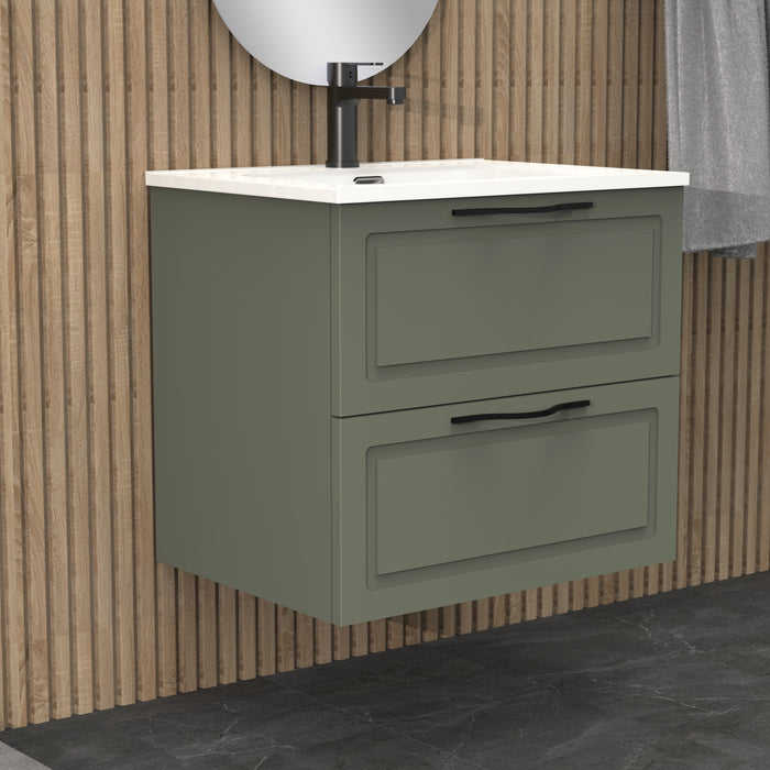 Matador 600mm Muscat Sage Wall Hung Vanity Unit Including Basin