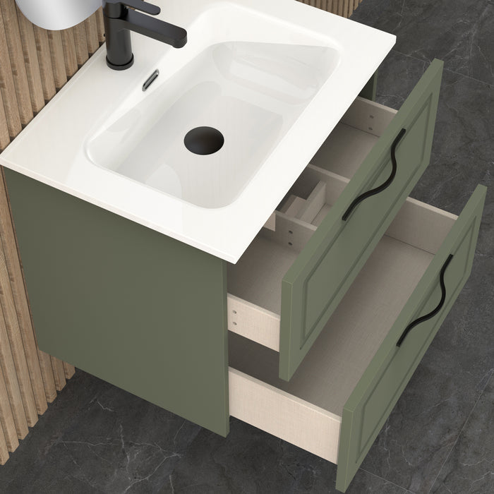 Matador 600mm Muscat Sage Wall Hung Vanity Unit Including Basin