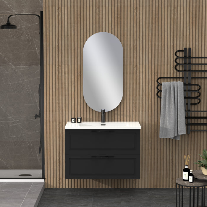 Matador 800mm Matt Black Wall Hung Vanity Unit