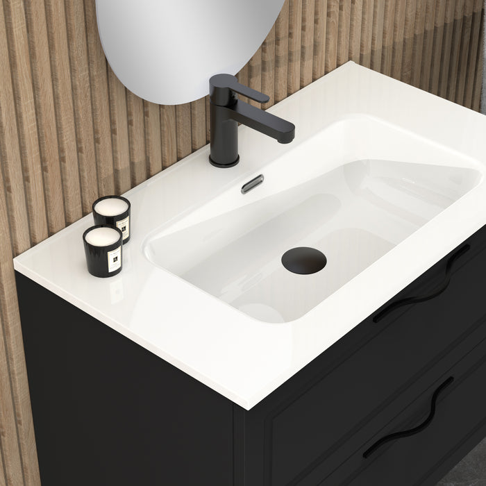 Matador 800mm Matt Black Wall Hung Vanity Unit