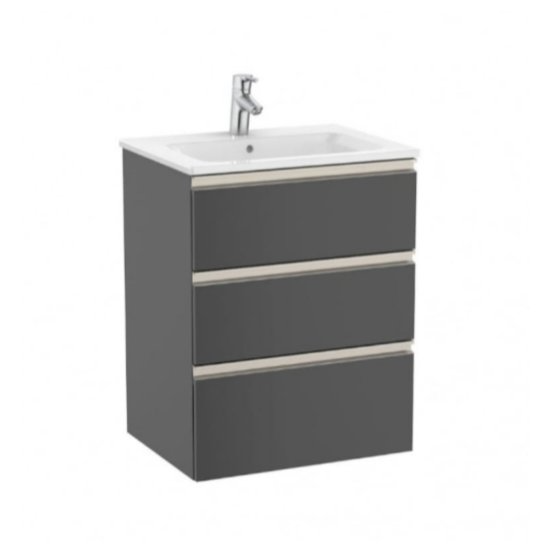 Roca The Gap 3 Drawer Wall Hung Vanity Unit With Basin – 550mm x 460mm