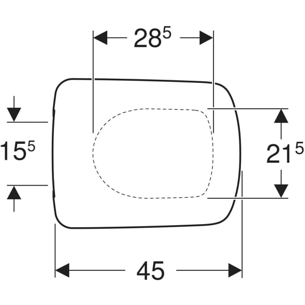 Geberit Selnova Square WC Toilet Seat