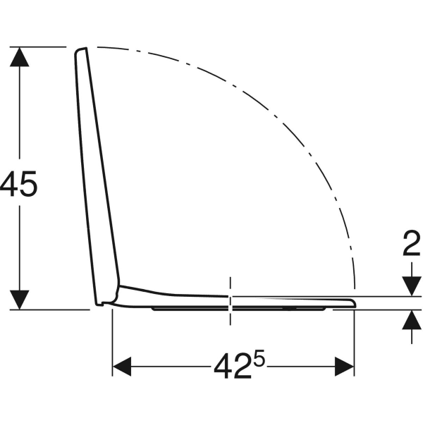 Geberit Selnova Square WC Toilet Seat