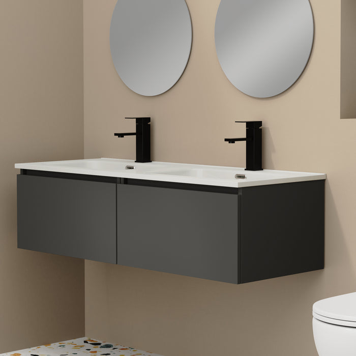 Kaduro 1200mm Matt Grey Wall Hung Vanity Unit including Double Basin