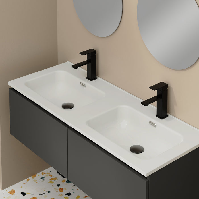 Kaduro 1200mm Matt Grey Wall Hung Vanity Unit including Double Basin