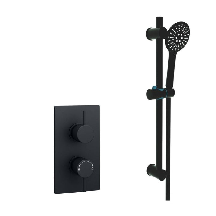 Optim Noir Concealed 1 Outlet Shower Matt Black