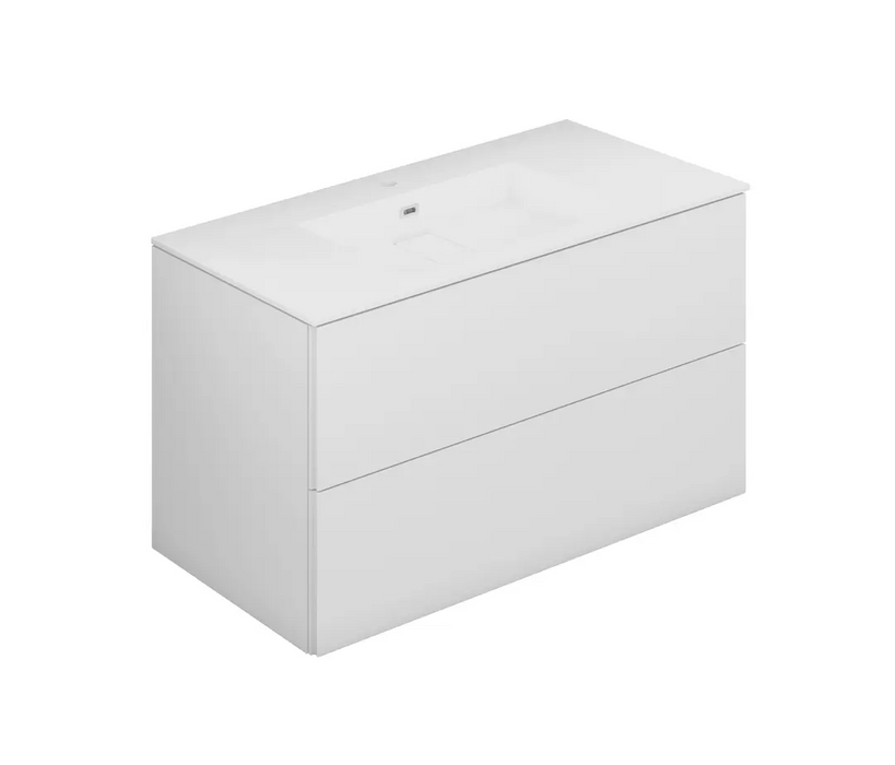 Roca COSMIC Block Evo 800mm 2 Drawer Wall Hung Vanity Unit - Gloss White