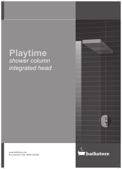 Playtime 1000mm Walk-In Shower With Integrated Head & Side Screen