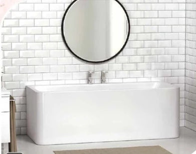 Violet Gloss White Back to Wall Freestanding Bath 1720 x 740mm
