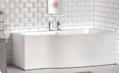 Peach Gloss White Right Corner Freestanding Bath 1700 x 800mm