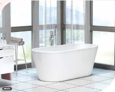 Jasmine Gloss White Freestanding Bath 1650 x 735mm