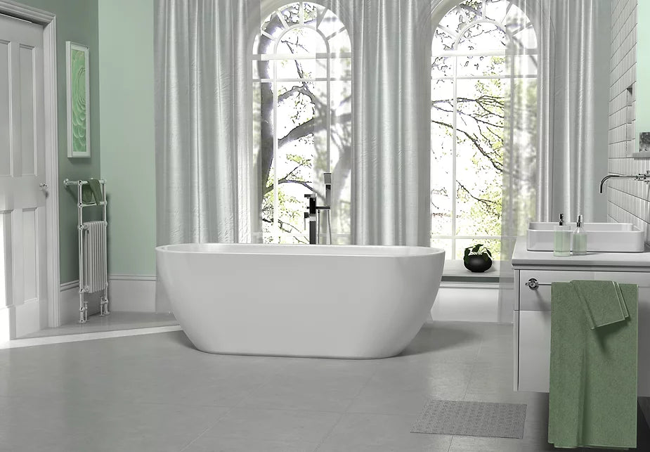 Hibiscus Gloss White Freestanding Bath 1690 x 730mm