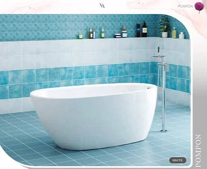 Pompom Gloss White Freestanding Bath 1500 x 730mm