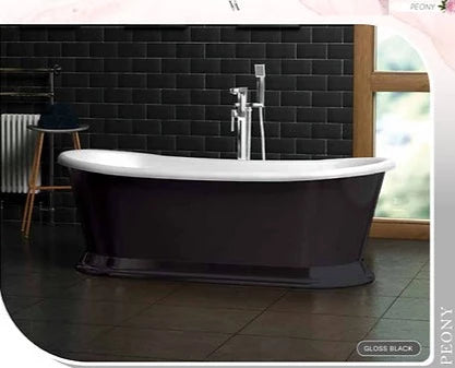 Peony Matt Black Freestanding Bath 1700 x 710mm