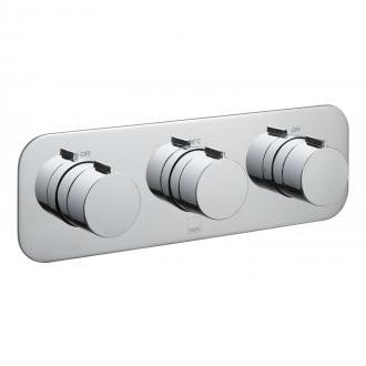 Vado Tablet Horizontal 2 Outlet, 3 Handle Concealed Thermostatic Valve