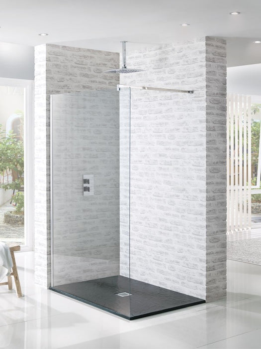 MX Ash Grey Rectangular Mineral Shower Tray - Select Size