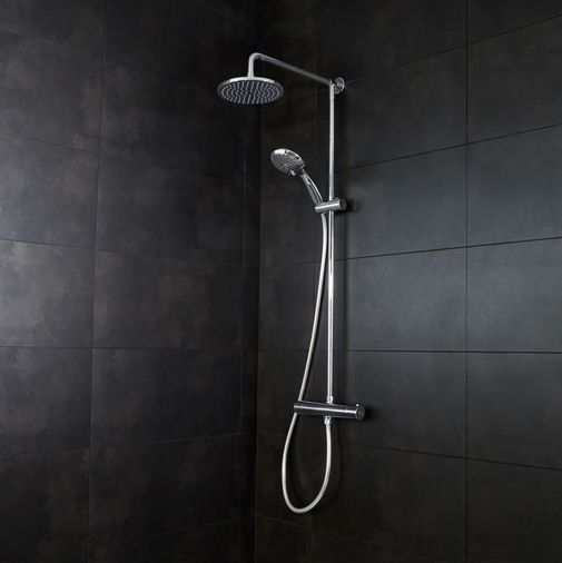 Metro Bathroom Thermostatic Shower Mixer Set - Chrome
