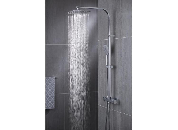 Vado Phase Thermostatic Shower Valve with Integrated Diverter and Rigid Riser