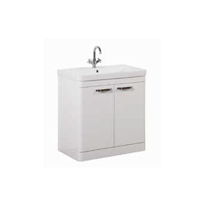 Kartell Options 800mm Floor Standing 2 Door Unit & Ceramic Basin - Choose Colour