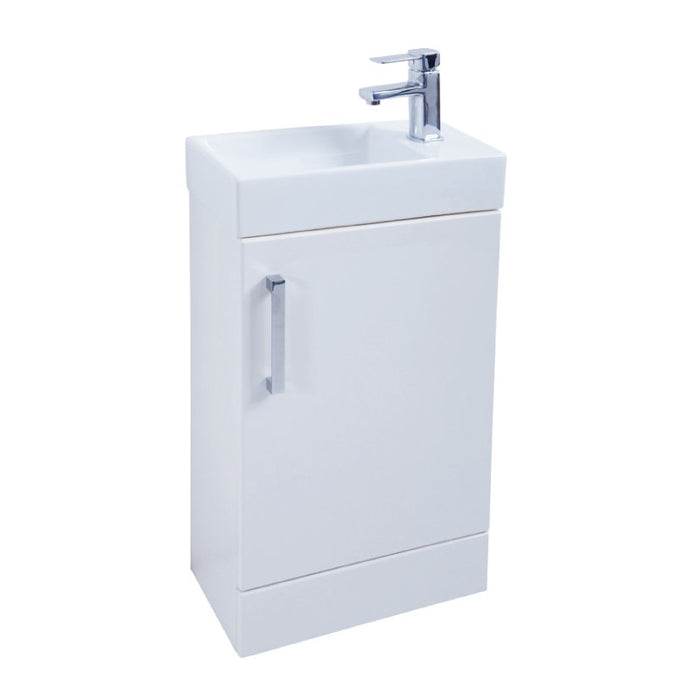 Kartell Liberty 450mm White Floor Standing Unit With Ceramic Basin