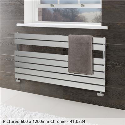 Staverton Chrome Tube on Tube Towel Radiator 1800 x 600mm — Wise Bathrooms