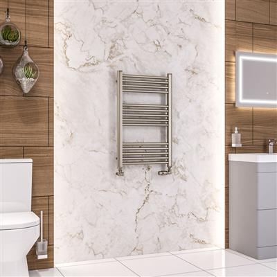 Wendover Brushed Brass Straight Towel Rail 800 x 600mm