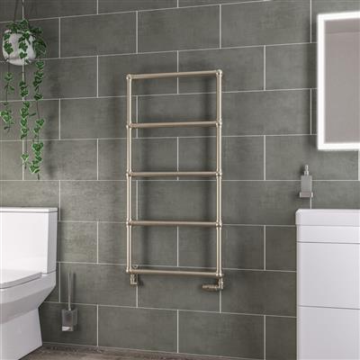 Stour Brushed Brass Traditional Towel Rail 1195 x 500mm