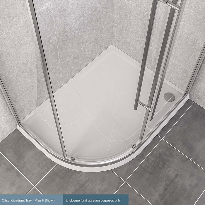 Vantage Offset Quadrant Shower Tray 900 x 760mm LH