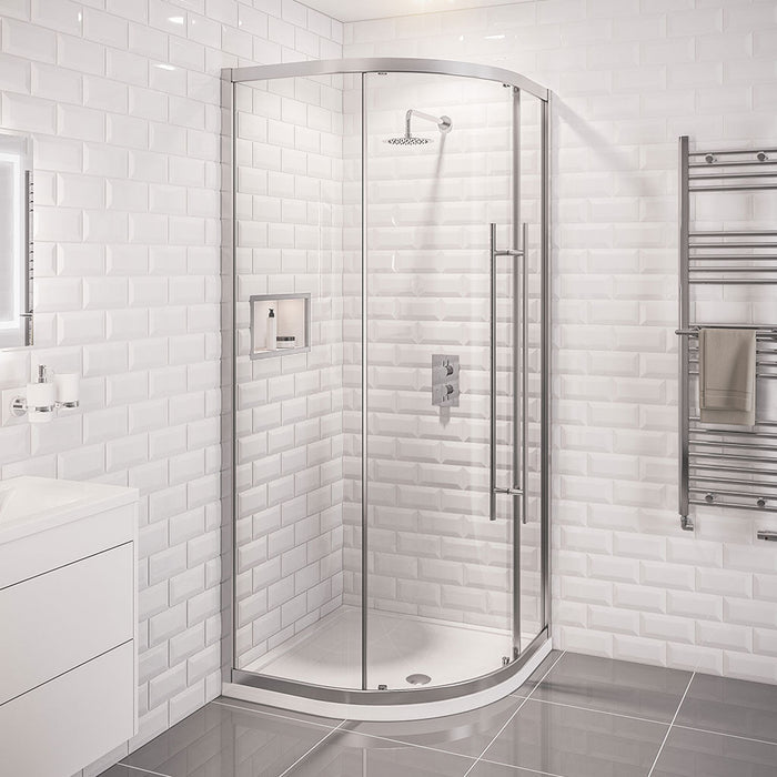 Vantage Silver Quadrant Shower Enclosure 1000mm