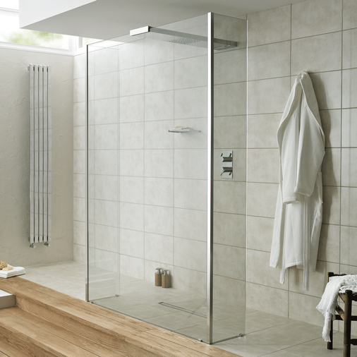 Playtime 700mm Walk-Through Shower With Integrated Shower Head & Side Screen