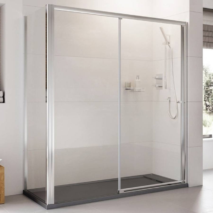 Haven6 Chrome Level Access Sliding Door Shower Enclosure 1200 x 1900mm LH