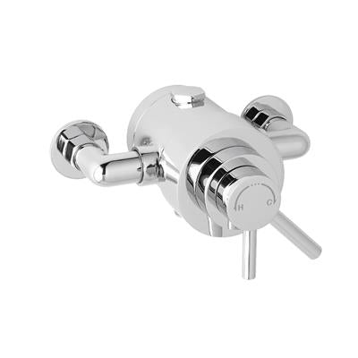 Chrome Thermostatic Lever Exposed Shower Valve