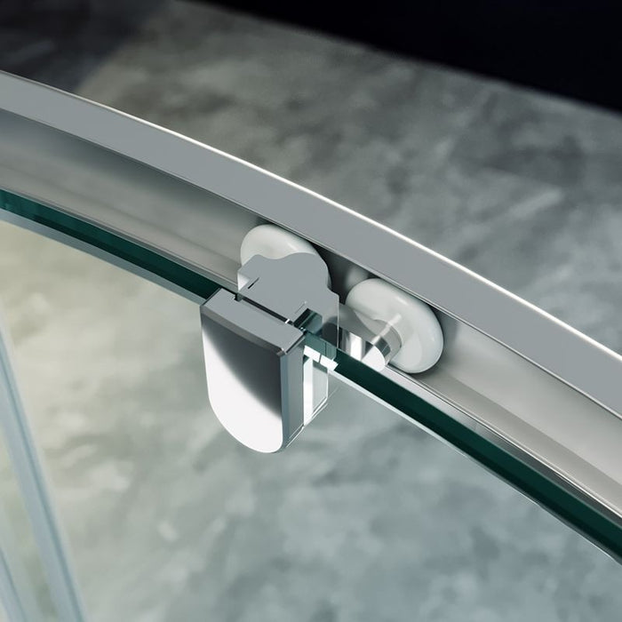 Elle 1000 X 800mm Reversible Offset Shower Enclosure 8mm Easy Clean Nano Glass Shower Cubicle