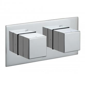 Vado Tablet Horizontal 1 Outlet, 2 Handle Thermostatic Shower Valve