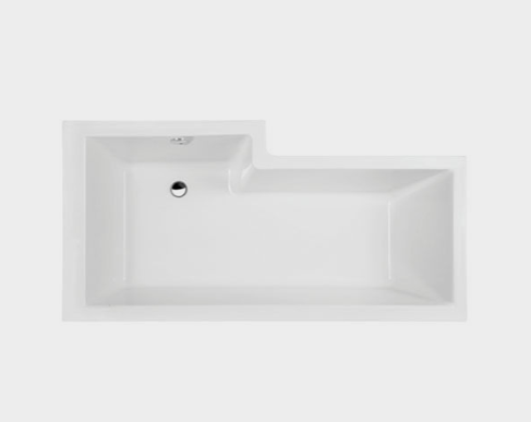 Showercube Shower Bath 1700 inc Bath Side Panel