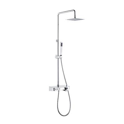 Chrome Thermostatic Shower Set with Built In Shelf