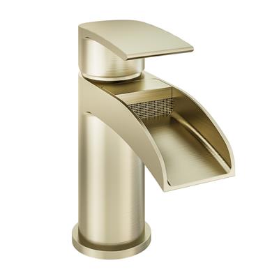Aston Brushed Brass Basin Mixer with Waste