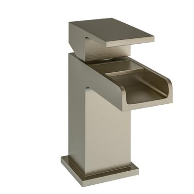 Abberton Brushed Brass Mini Basin Mixer with Waste