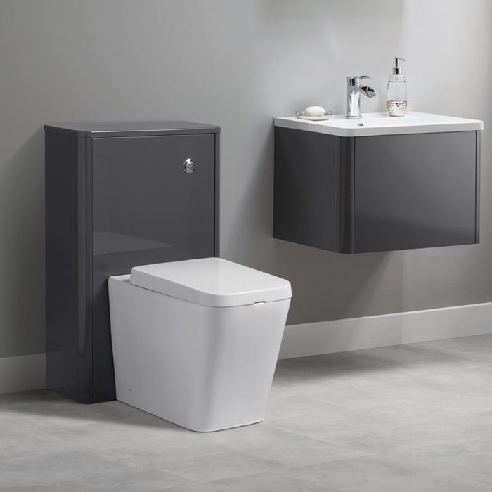 Lucca WC Floorstanding Unit incl Concealed Cistern - Gloss Graphite