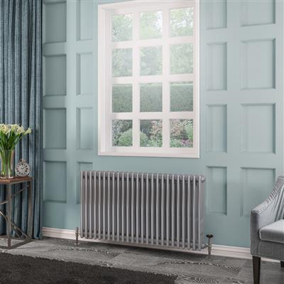 Rivassa Chrome Three Column Traditional Radiator 1800 x 383mm