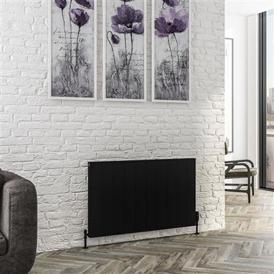 Vesima Matt Black Horizontal Aluminium Radiator 600 x 1003mm