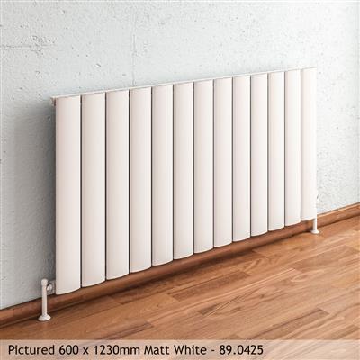 Malmesbury Matt White Horizontal Aluminium Radiator 600 x 1040mm — Wise ...