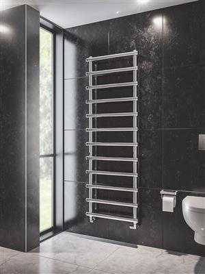 Marlow Chrome Towel Radiator 1750 x 500mm — Wise Bathrooms