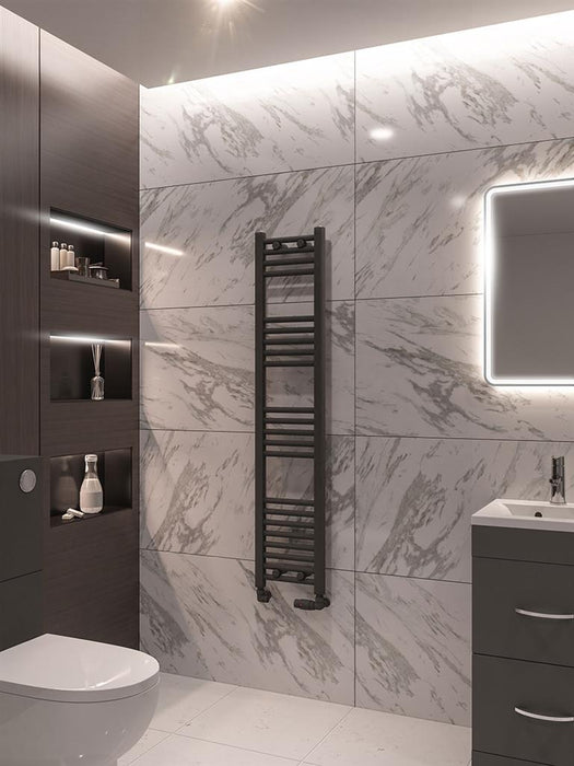 Wingrave Matt Anthracite Straight Towel Radiator 1400 x 400mm