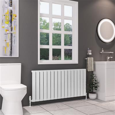Deddington Gloss White Horizontal Radiator 600 x 470mm
