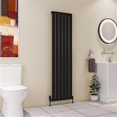 Deddington Matt Black Vertical Radiator 1800 x 630mm