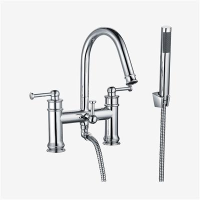 Newlyn Chrome Bath Shower Mixer with Kit